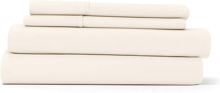 Linen Market Bed Sheets for Queen Size Bed (Ivory) - Sleep Better Than Ever with These Soft and Cooling Queen Sheets - Deep Pocket Fits 16" Thick Beds - 4 Piece Queen Sheet Set - LeafyLoom