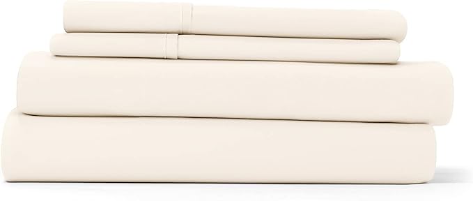 Linen Market Bed Sheets for Queen Size Bed (Ivory) - Sleep Better Than Ever with These Soft and Cooling Queen Sheets - Deep Pocket Fits 16" Thick Beds - 4 Piece Queen Sheet Set - LeafyLoom