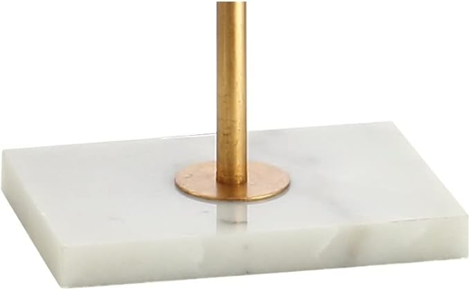 JONATHAN Y JYL1097A Haines 60" Modern Circle Marble/Metal LED Floor Lamp Classic,Glam,Transitional for Bedrooms, Living Room, Office, Reading, Gold - LeafyLoom