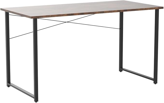 Coleshome 48 Inch Computer Desk, Modern Simple Style Desk for Home Office, Study Student Writing Desk, Vintage - LeafyLoom