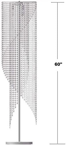 Crystal Floor Lamp, Elegant Rain Lamp, Modern Lava Lamp for Living Room, Bedroom, Girls Room, Silver Chrome - LeafyLoom