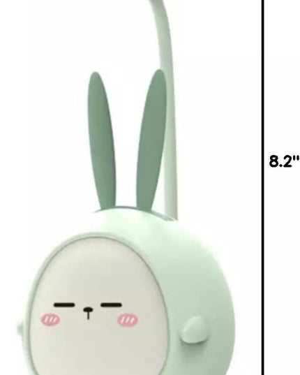 Portable LED Desk Lamp with Night Light Cute Bunny Foldable USB Charge Reading Light for Bedroom Kids Bedside Study (Green) - LeafyLoom