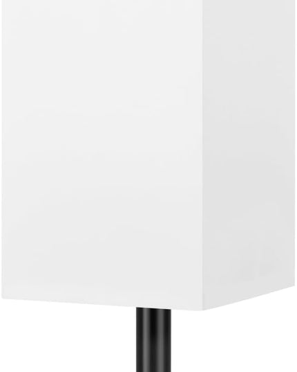 Touch Bedside Table Lamp For Nightstand - 3-Way Dimmable Night Lamp with USB A + Type C Charging Ports and two AC Outlets, Small Desk Light with E26 LED Bulb for Bedroom Living Room ,WHITE BLACK - LeafyLoom