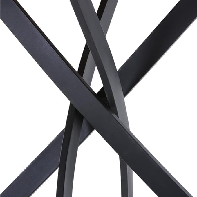 Round Dining Table for 2-4, 31.5 Inch Wood Circle Small Kitchen Table with Black Legs Modern Dining Room Table for Kitchen Dining Room (Wood) - LeafyLoom
