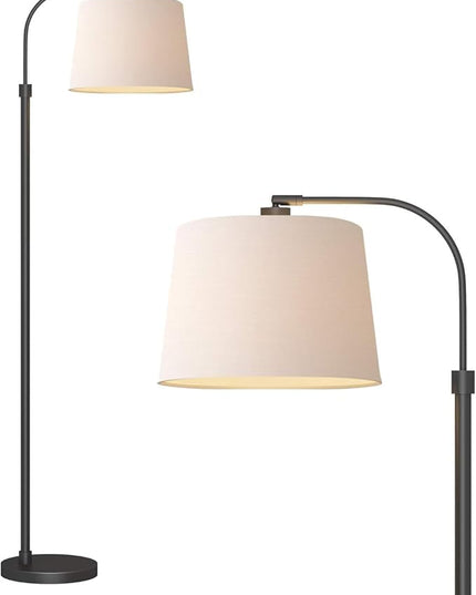 Oneach 62" Arch Floor Lamp for Living Room LED Tall Standing Light with Hanging Lamp Shade Modern Pole Lamp for Bedroom Office Study Room Kids Room - LeafyLoom