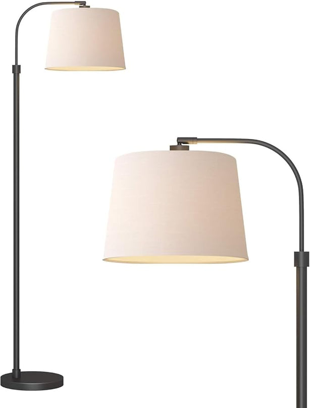 Oneach 62" Arch Floor Lamp for Living Room LED Tall Standing Light with Hanging Lamp Shade Modern Pole Lamp for Bedroom Office Study Room Kids Room - LeafyLoom