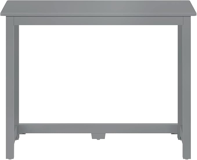 Max & Lily Solid Wood Desk, 40 Inches, Grey - LeafyLoom