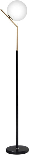 Hsyile Lighting KU300207 Modern Creative White Glass Ball Floor Lamp for Living Room,Bedroom,Office,Hotel,1 Light - LeafyLoom