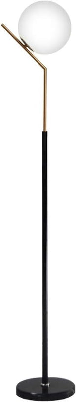Hsyile Lighting KU300207 Modern Creative White Glass Ball Floor Lamp for Living Room,Bedroom,Office,Hotel,1 Light - LeafyLoom
