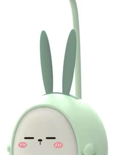 Mini Bunny Night Light, Portable LED Table Light, Cute Rabbit Foldable USB Rechargeable Reading Light Bedroom Children's Bedside Study (Green Rabbit) - LeafyLoom