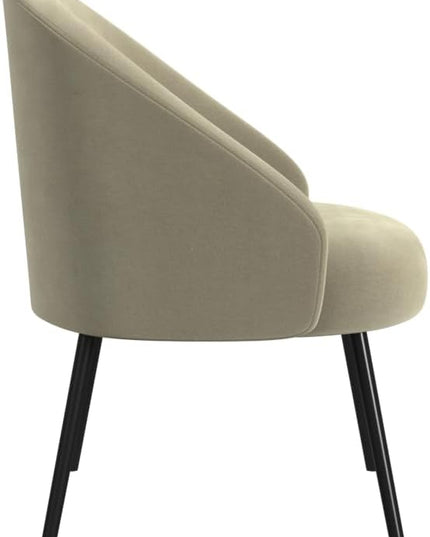 HomePop Upholstered Modern Living Room & Bedroom | Decorative Home Furniture Accent Chair, Taupe velvet - LeafyLoom