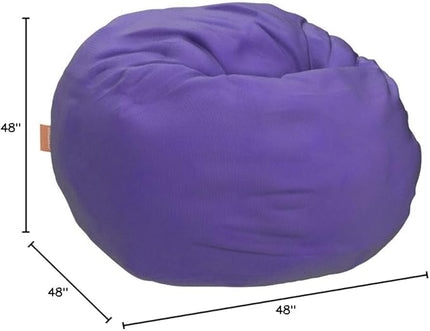 CordaRoy's Chenille Bean Bag - Convertible Bean Bag Chair & Bed - Machine-Washable Chenille Fabric Cover - for Basement, Living Room, Game Room, Dorm & More - Queen Size - Very Peri Purple - LeafyLoom