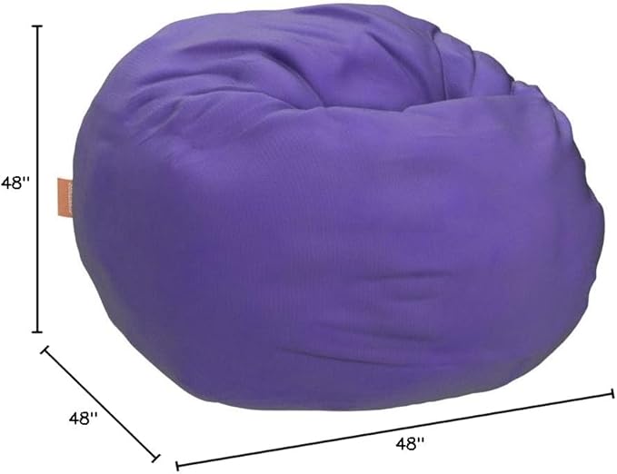 CordaRoy's Chenille Bean Bag - Convertible Bean Bag Chair & Bed - Machine-Washable Chenille Fabric Cover - for Basement, Living Room, Game Room, Dorm & More - Queen Size - Very Peri Purple - LeafyLoom