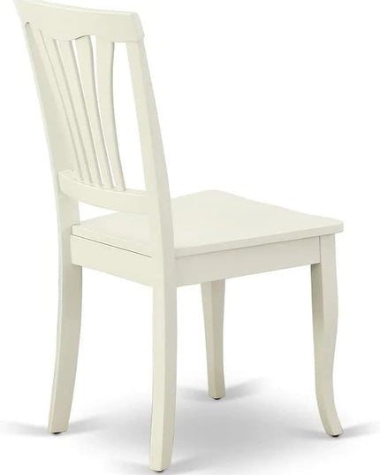 East West Furniture Antique 3 Piece Modern Set Contains a Round Table with Pedestal and 2 Kitchen Dining Chairs, 36x36 Inch, AMAV3-LWH-W - LeafyLoom
