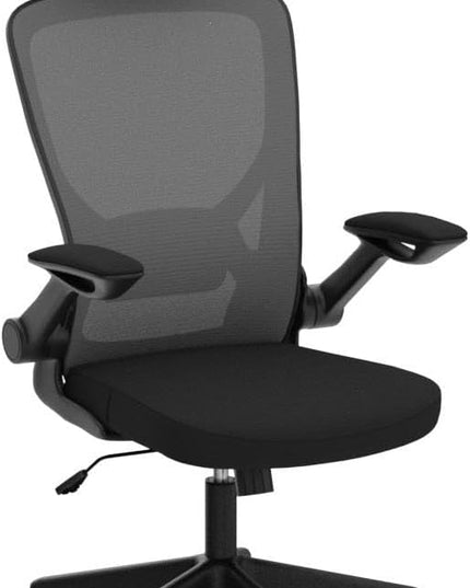 KERDOM Ergonomic Office Chair, Breathable Mesh Desk Chair with Headrest and Flip-up Arms for Office,Gaming,Computer Lumbar Support Swivel Task Chair, Adjustable Height,Black - LeafyLoom
