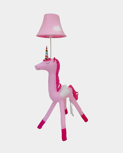 Floor Lamp, Pink Unicorn Design 51inch Tall Standing Lamp for Girl’s Bedroom, Hand-Stitched Toy Lamp Decorate Living Room, with an E26 LED Bulb - LeafyLoom