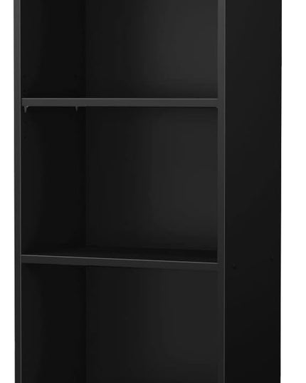 South Shore Axess 5-Shelf Narrow Bookcase, Pure Black, 7270758 - LeafyLoom