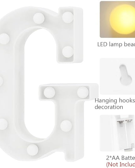 Marquee Letters Night Light Alphabet Letters G Light Up Sign Letters for Wall Decor Decorations for Bedroom Baby Shower Decorations for Boy Disco Party Decorations Birthday Party Decorations - LeafyLoom