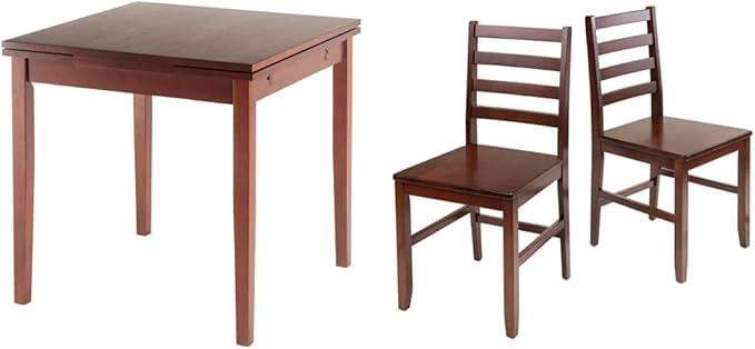 Winsome Pulman Dining Table, Walnut Hamilton Seating, Antique Walnut - LeafyLoom