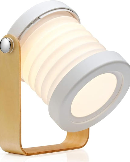 Rechargeable Portable Folding LED Lantern Lamp, WYNK Battery Operated Reading Light Table Lamp Outdoor Lamp Desk Lamp, Dimmable Multifunctional Night Light, Bedside Lamp for Bedroom - LeafyLoom
