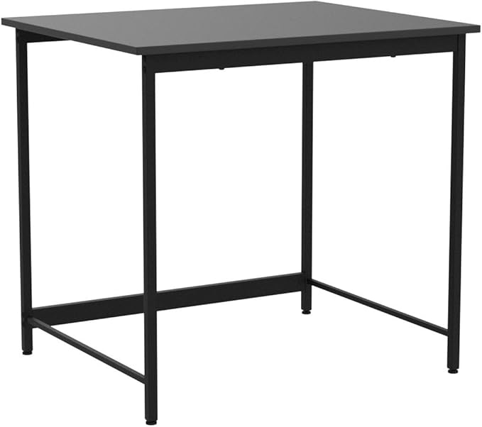 IRIS USA 32 Inch Modern Laptop and Computer Desk Office Table for Home Office, Water and Scratch Resistant Surface Gaming Desk, Easy to Assemble Black Desk - LeafyLoom