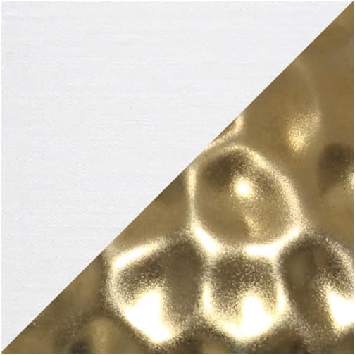 Simple Designs LT2073-GDW Mini Hammered Texture Gold Drip Table Lamp with White Shade - LeafyLoom