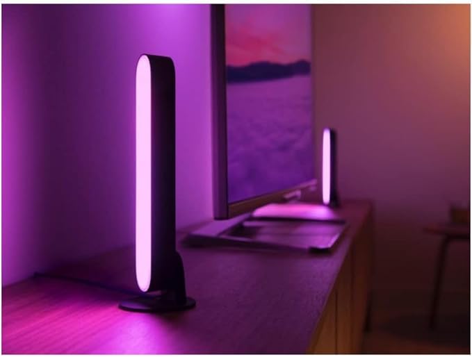 Philips Hue Smart Play Light Bar Base Kit, Black - White & Color Ambiance LED Color-Changing Light - 2 Pack - Requires Bridge - Control with App - Works with Alexa, Google Assistant and Apple HomeKit PhilipsHue