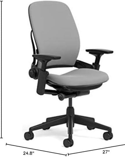 Steelcase Leap Office Chair, Black Frame and Cogent Connect Graphite Fabric - LeafyLoom