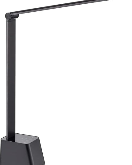 Ambertronix Rechargeable Cordless LED Desk Lamp, 5 Brightness & 5 Lighting Modes, USB Charging Port, Aluminum Arms, Portable, Dimmable, Touch Control, Auto Timer (Black) - LeafyLoom