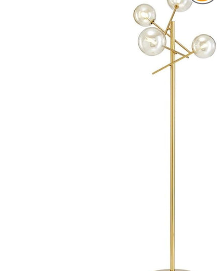TD00145 Sputnik Chandelier Floor Lamp for Bedroom,4-Lights Glass Shade Floor Lamps for Living Room,Brass/Gold - LeafyLoom
