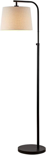 Safavieh FLL4085A Lighting Collection Winley Oil Rubbed Bronze Adjustable 65-inch (LED Bulb Included) Floor Lamps, White - LeafyLoom