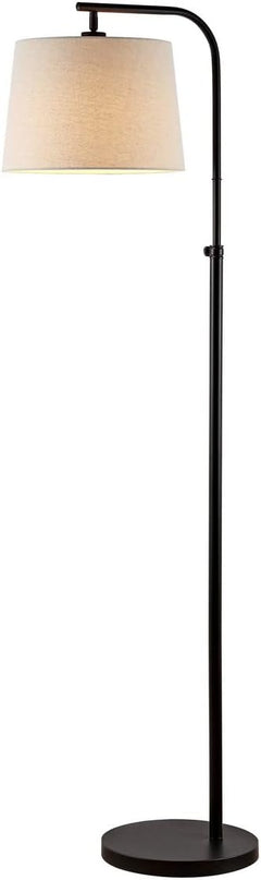 Safavieh FLL4085A Lighting Collection Winley Oil Rubbed Bronze Adjustable 65-inch (LED Bulb Included) Floor Lamps, White - LeafyLoom