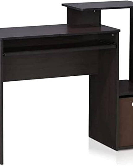 Furinno Econ Multipurpose Home Office Computer Writing Desk, regular, Dark Walnut - LeafyLoom