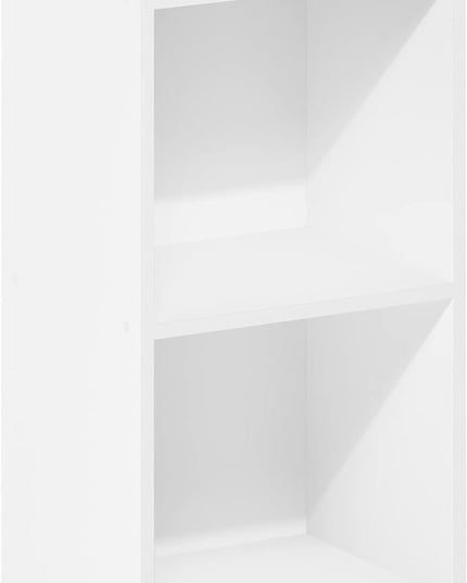 Furinno Luder Bookcase / Book / Storage, 2-Tier Cube, White - LeafyLoom