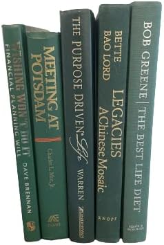 Colored Real Decorative Book Set - Decor Books for Book Shelf Decor, Home Decor for Shelves & Bookcases - Perfect for Book Decor, Decorative Books for Home Decor, & Books for Decor (Dark Green) - LeafyLoom