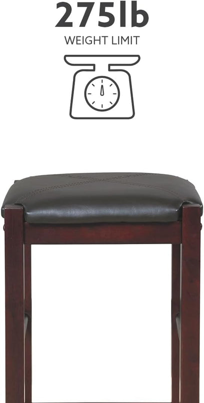 Linon Brown 3-Piece Table Faux Marble Tavern Set, 42" w x 22.25" d x 36" h - LeafyLoom