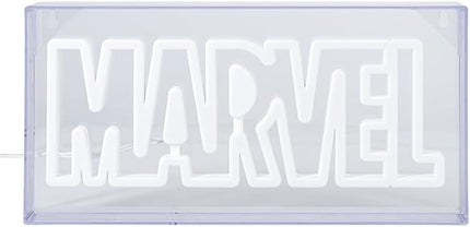 Paladone Marvel LED Neon Logo Light Sign - Wall Mountable or Free Standing - Offially Licensed Marvel Room Decor & Gift - LeafyLoom
