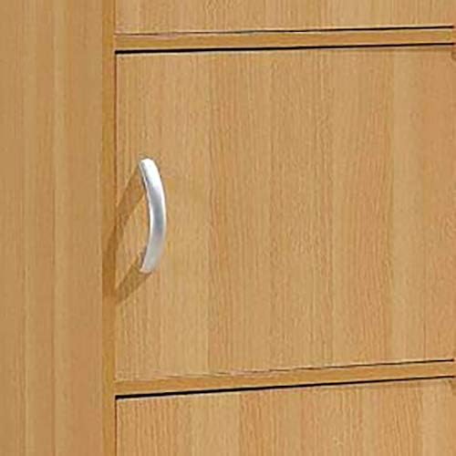 HODEDAH IMPORT 4-Shelf Bookcase Cabinet, Beech - LeafyLoom