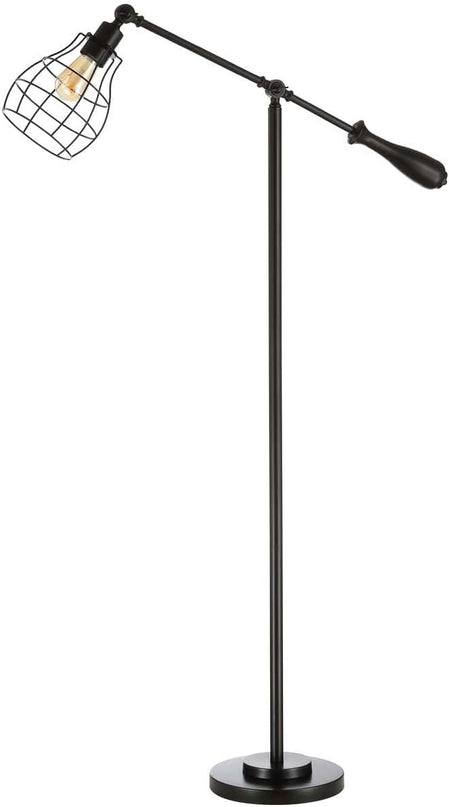 Safavieh FLL4061A Lighting Brice Industrial Black 60-inch (LED Bulb Included) Floor Lamp - LeafyLoom