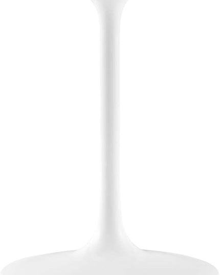 Modway Lippa 48" Mid-Century Modern Dining Table with Oval Top and Pedestal Base in White - LeafyLoom