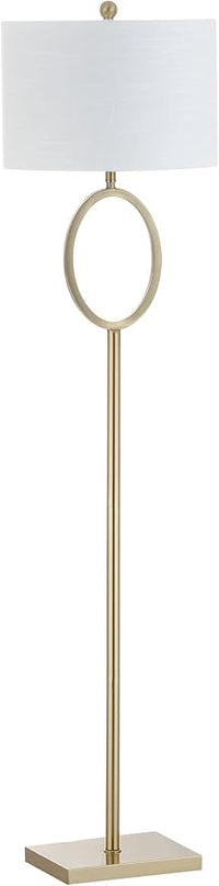 JONATHAN Y JYL1089A April 61" Metal LED Floor Lamp, Modern, Contemporary, Glam, Traditional, Office, Living Room, Family Room, Dining Room, Bedroom, Hallway, Foyer, Brass - LeafyLoom