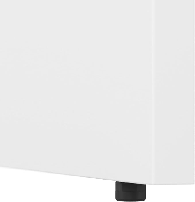 Bush Business Furniture Studio C Bow Front Desk, Computer Table for Home or Professional Office, 72W x 36D, White - LeafyLoom
