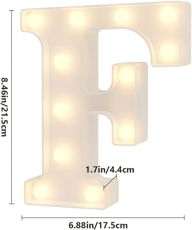 Marquee Letters for Wall Decor Light Up Alphabet Letter F Wall Letters Christmas Decorations Outdoor Halloween Birthday Party Decorations Bathroom Decorations Indoor Retirement Party Decorations - LeafyLoom