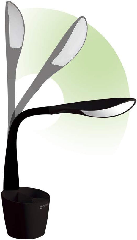 OttLite LED Desk Space Organizer Lamp - 4 Brightness Levels, Additional Storage, Great for Workstation, Offices, Dorms - LeafyLoom
