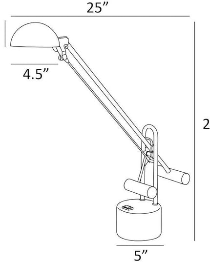 Lite Source LS-306BLK Halotech 29-Inch 8W LED Desk Lamp,Metal, Black - LeafyLoom