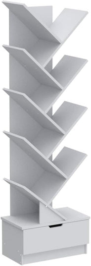 Flydem Tree Bookshelf,Bookshelves,Books Holder, Tree Bookcase,book organizer,Book Rack,Organizer for Books,kids bookshelf,small bookshelf for small spaces,white bookcase/bookshelf(White) - LeafyLoom