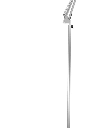 LEPOWER Floor Lamp, Swing Arm Floor Standing Lamp, Industrial Floor Lamp with Heavy Metal Base, E26 Lamp Base Floor Light, Modern Standing Reading Lamp for Living Room, Bedroom, Office Sliver - LeafyLoom