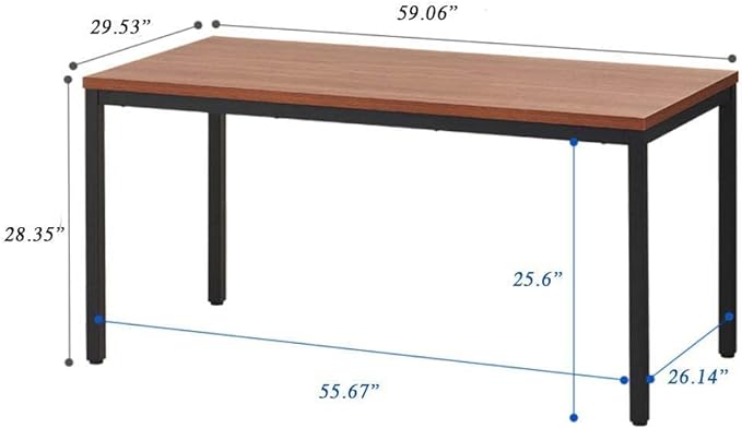Simple and Sturdy 30x60 Inch Computer Desk - Modern Design for Home Office, Perfect for Work and Study, Multi-Purpose Table for Writing, Dining, and Workstation - LeafyLoom