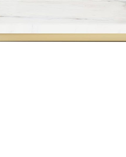 SIMPLIHOME Skyler Industrial 18 Inch Wide Metal C Side Table in Marble Top / Gold, Fully Assembled, For the Living Room and Bedroom - LeafyLoom