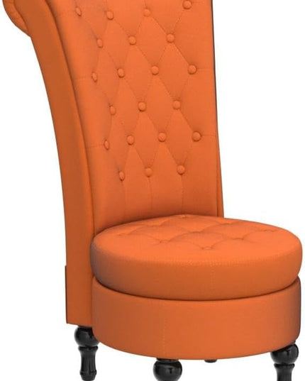 Red Orange Velvet Accent Chair for Vanity with Storage and Luxurious Upholstery, Retro Design and Versatile Usage for Livingroom, Bedroom, Lounge and Office - LeafyLoom
